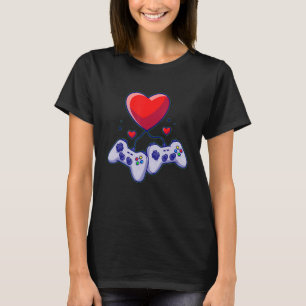 T-shirt Joli Valentine's Day Matching Couple Video Gamer