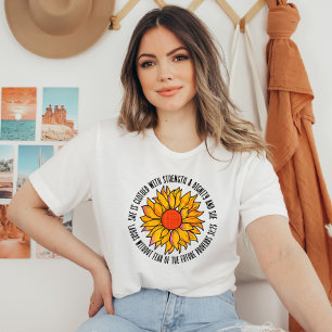T-shirt Joli verset biblique sur le tournesol Proverbes 31
