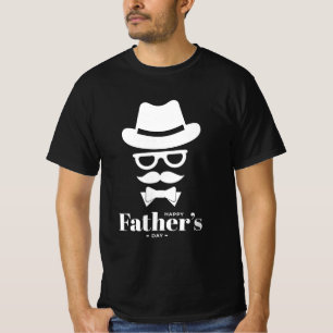 T-shirt Joli visage Gentleman avec Casquette, verre de sol