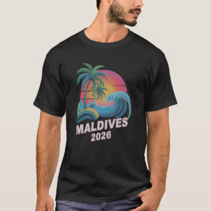T-shirt Joli voyage aux Maldives 2026 Vacances sur la plag