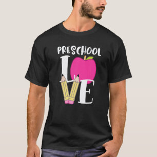 T-shirt Jolie Amour Scolaire Pour Enseignants De Maternell