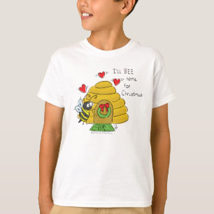 T-shirt Jolie Bee Christmas Drôle Cartoon de vacances