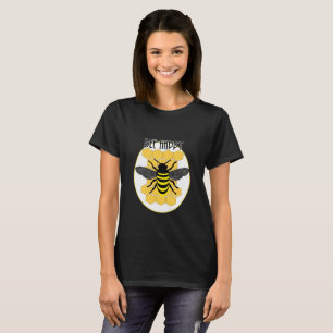 T-shirt Jolie Bee Happy Fun Honeycomb Bumble Bee Graphic