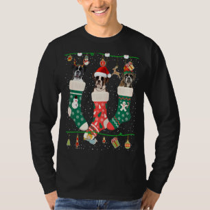 T-shirt Jolie boîte de Noël En Sock Xmas Reindeer Père Noë