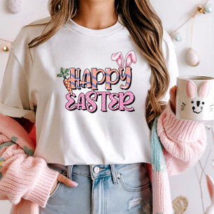 T-shirt Jolie Carotte et Lapin de Pâques