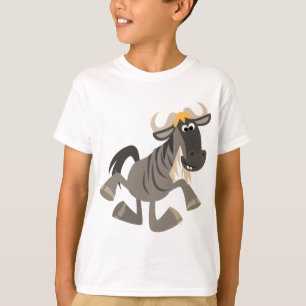T-shirt Jolie Cartoon Tap Danser Wildebeest Enfants T-shir