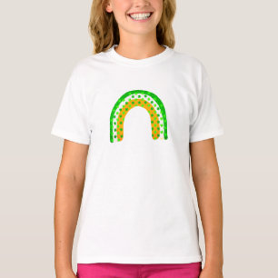 T-shirt Jolie Chemise arc-en-ciel verte pour enfant Irland