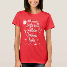 Jolie Chemise de Noël Femmes Fêtes Tee Adulte