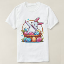 Jolie Dabbing Bunny Design Jour de Pâques Cadeau