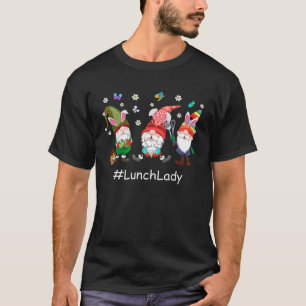 T-shirt Jolie dame de déjeuner Trois lapins Gnomies Oeufs