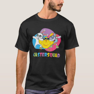 T-shirt Jolie Easter Squad Lapin Rabbit Enfants Lunettes d