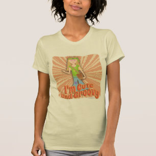 T-shirt Jolie et Super fille hippie Dessin Slogan