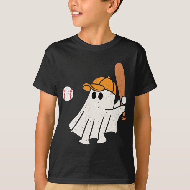 T-shirt Jolie Fantôme Jouer au basétball-Amusant Halloween (Devant)