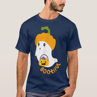 T-shirt Jolie Fille Bootiful Halloween Fantôme Fantôme Fan