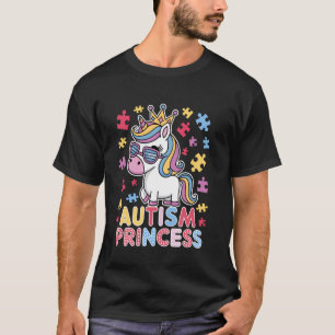T-shirt Jolie Fille Licorne Princesse Autisme Fille Autism