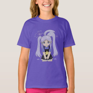 T-shirt Jolie Fille Triste Illustration Dessinée à la Main