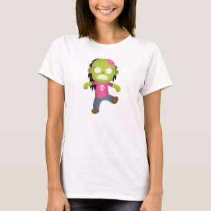 T-shirt Jolie fille zombie dessin animé