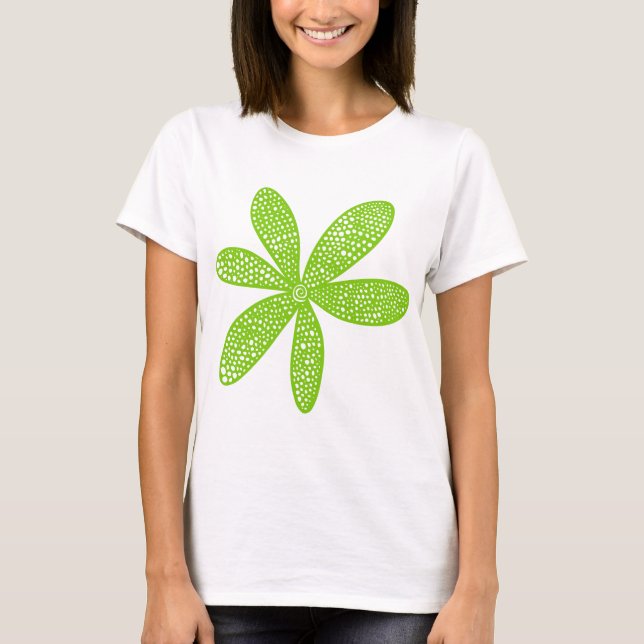 T-shirt Jolie Fleur - Martian Green (Devant)