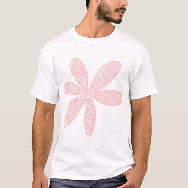 T-shirt Jolie Fleur - Rose pâle (Devant)