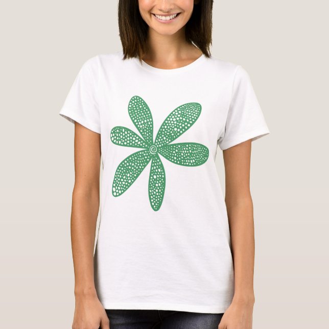T-shirt Jolie fleur - Vert de l'Armée (Devant)