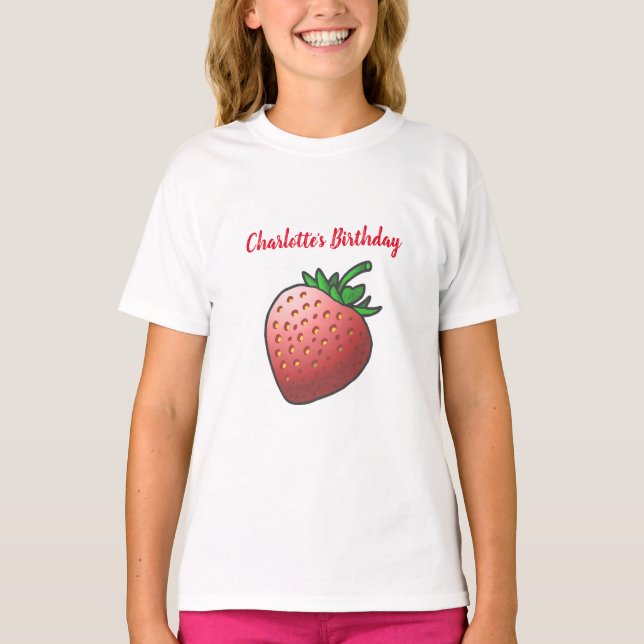 T-shirt Jolie fraise rouge (Devant)