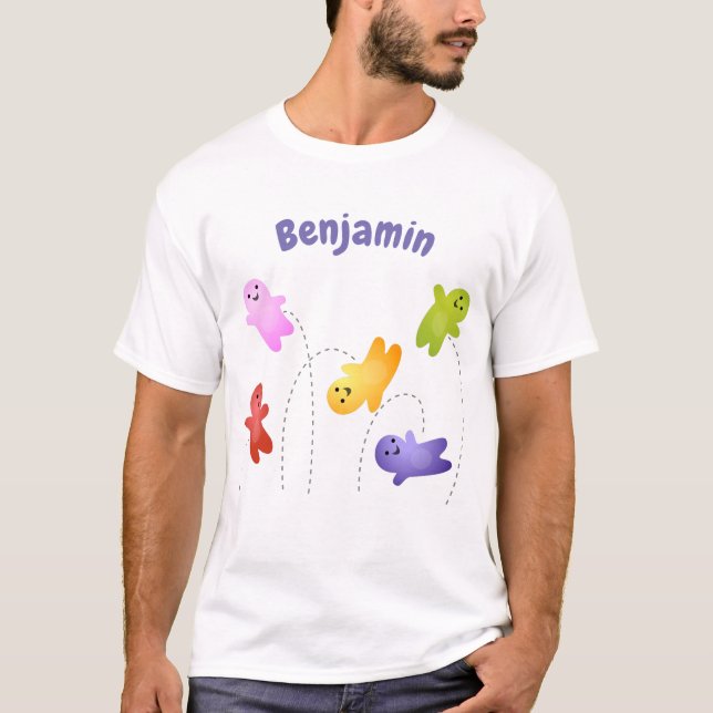 T-shirt Jolie gelée bébés bonbons bonbons dessin animé (Devant)