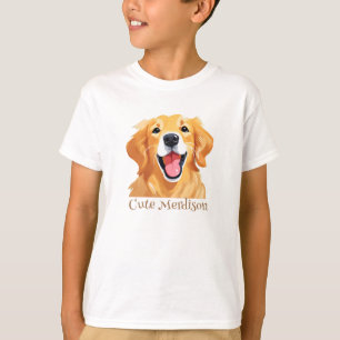 T-shirt Jolie goldenretriever Chien Happy Visage Expressio