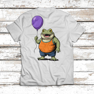 T-shirt Jolie grenouille de dessin animé tenant un ballon