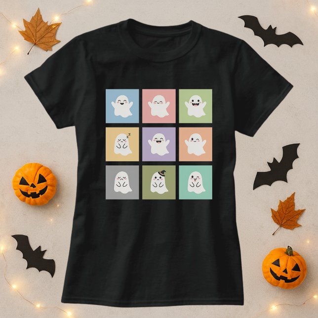 T-shirt Jolie grille de fantôme Chemise d'Halloween; Amusa (Créateur téléchargé)