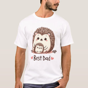 T-shirt Jolie Hérisson Meilleur papa Cadeau de la Fête du 
