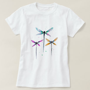 T-shirt Jolie libellule aquarelle rustique