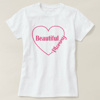T-shirt Jolie Maman Cœur Rose