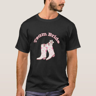 T-shirt Jolie mariée d'équipe daisy botte de cowboy occide