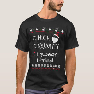 T-shirt Jolie Méchant Je Jure Que J'ai Essayé Liste De Pèr