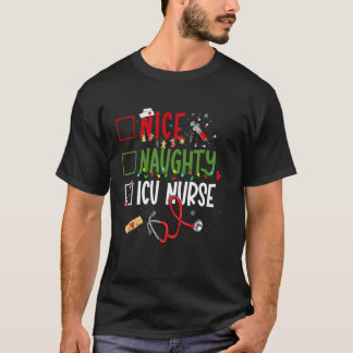 T-shirt Jolie Méchante Infirmière de l'USI Noël Soins Crit