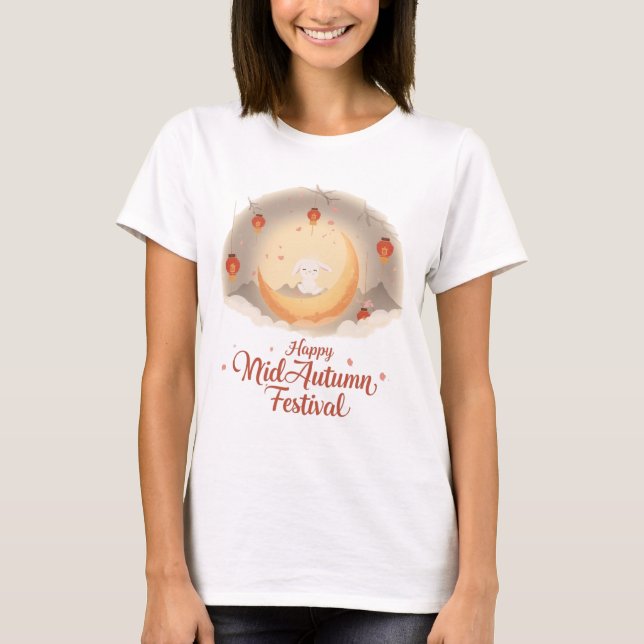 T-shirt Jolie Moon Rabbit - Happy Mid-Autumn Festival Tee (Devant)