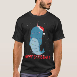 T-shirt Jolie narval Lumières Arbre de Noël
