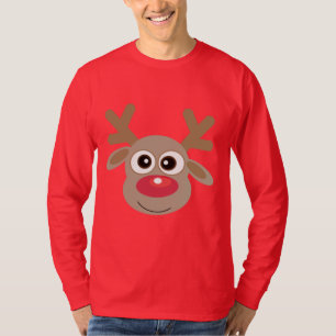 T-shirt Jolie noblesse renne de Noël Rouge laide