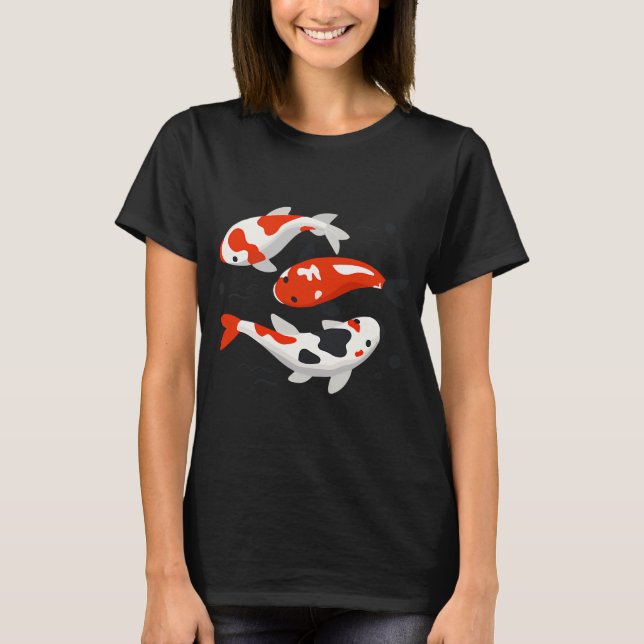 T-shirt Jolie œuvre d'art de carpe koï (Devant)