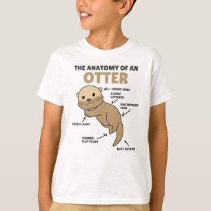 T-shirt Jolie Otter Explication Anatomie D'Une Otter