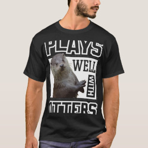 T-shirt Jolie Otter Joue Bien Avec Les Otters Femmes Enfan