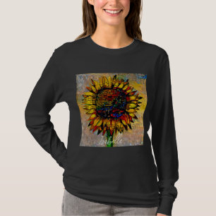T-shirt Jolie peinture Abstraite de tournesol