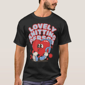 T-shirt Jolie Personne de Tricot Avec Fil à Cœur de Randon