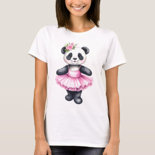 T-shirt Jolie petite ballerine panda danse ballet