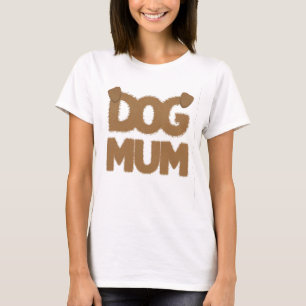 T-shirt Jolie phrase "maman chien" moelleuse avec dessin d