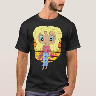 T-shirt Jolie poupée fille Vintage