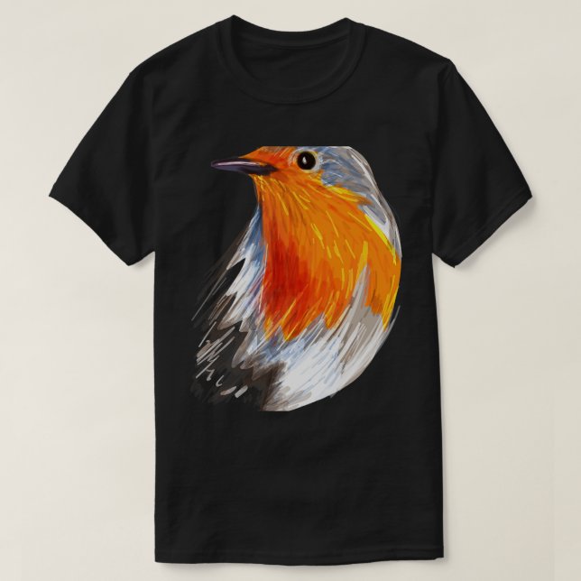 T-shirt Jolie Robin de Noël Costume Oiseau Oiseau Oiseau (Design devant)