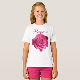 T-shirt Jolie rose rose princesse florale mignonne girly f