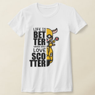 T-shirt Jolie Scooter conception chèvre