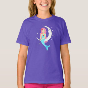 T-shirt Jolie Sirène Sur La Lune